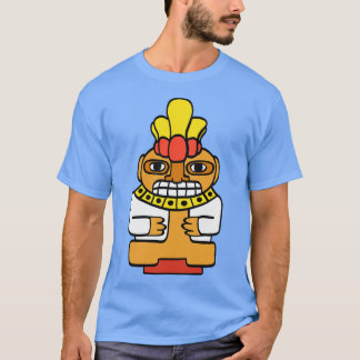 Aztec Statue Sydamerika Figur indisk T Shirt