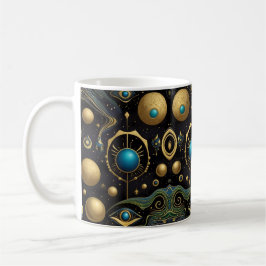 Aztec Stellar Symmetry: Cosmic Mönster Kaffemugg