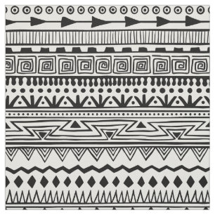 Aztec stil mönster svartvit mönster tyg