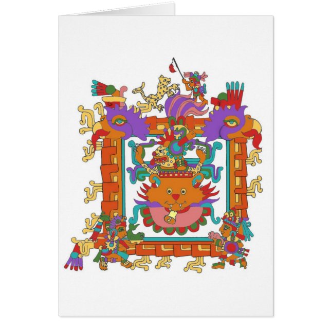 Aztec strykarkatt hälsningskort (Framsidan)