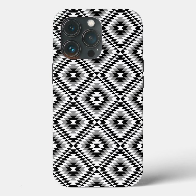 Aztec Styliserad BW+Grått-symbol Mönster (Baksida )