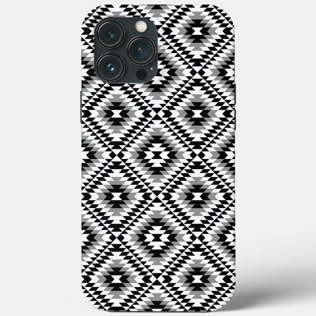 Aztec Styliserad BW+Grått-symbol Mönster (Baksida)