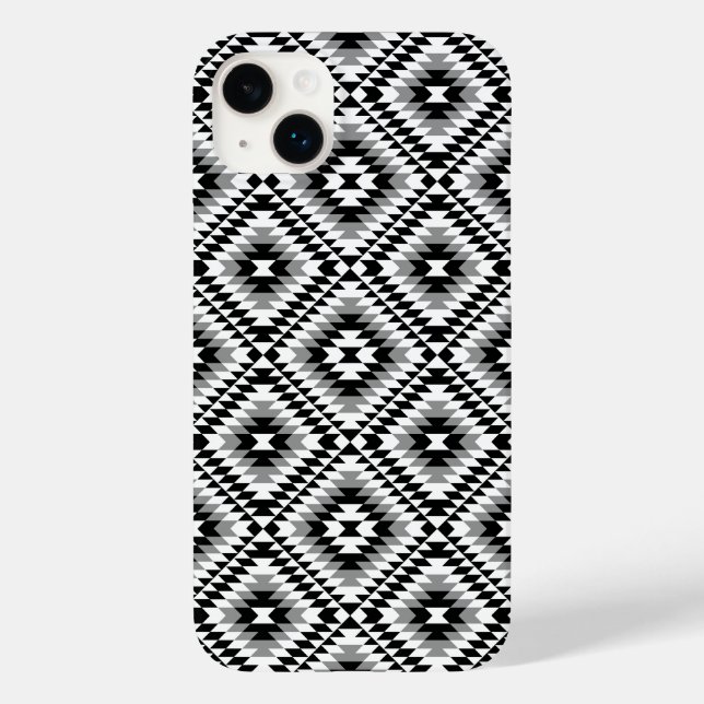 Aztec Styliserad BW+Grått-symbol Mönster (Baksida)