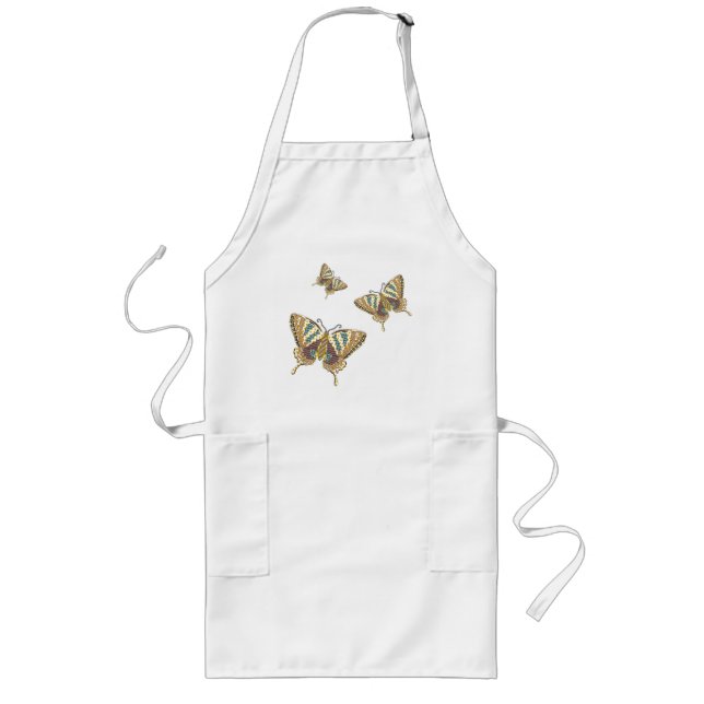Aztec Swallowtail Apron Långt Förkläde (Framsidan)