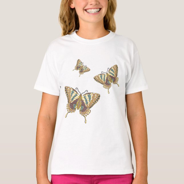 Aztec Swallowtail Barn och Baby Shirt T Shirt (Framsida)