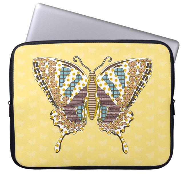 Aztec Swallowtail Datorskydd Laptop Fodral (Framsidan)