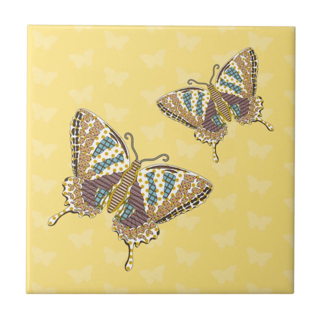 Aztec Swallowtail Tile Kakelplatta (Framsidan)
