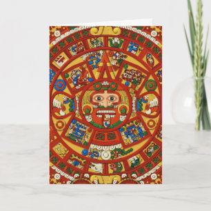 Aztec symbol för Mayan Maya - anpassadekort! Kort