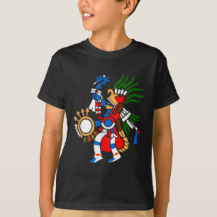 Aztec Symbol gud Krig och Sol Huitzilopochtli Az T Shirt