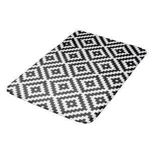 Aztec symbolkvarterPtn svart & vit mig Badrumsmatta