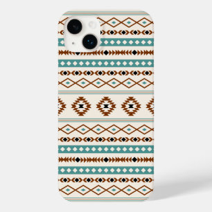 Aztec Teal Terracotta Black Cream Mixed Mönster