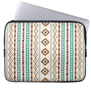 Aztec Teal Terracotta Black Cream Mixed (V)Mönster Laptop Fodral
