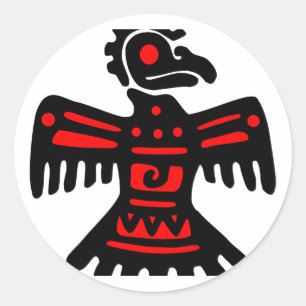 Aztec Thunderbird Runt Klistermärke
