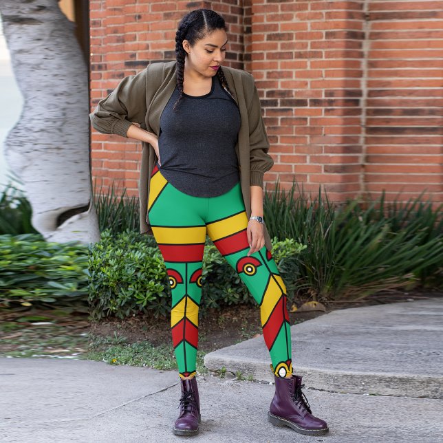 Aztec tiki mask leggings (Skapare uppladdad)