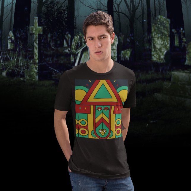 Aztec Tiki Tribal Art T Shirt (Skapare uppladdad)