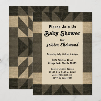 Aztec Tribal Abstrakt Antique Baby Shower Inbjudningar