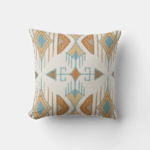 Aztec Tribal Arrows, turkos, rost, Cream