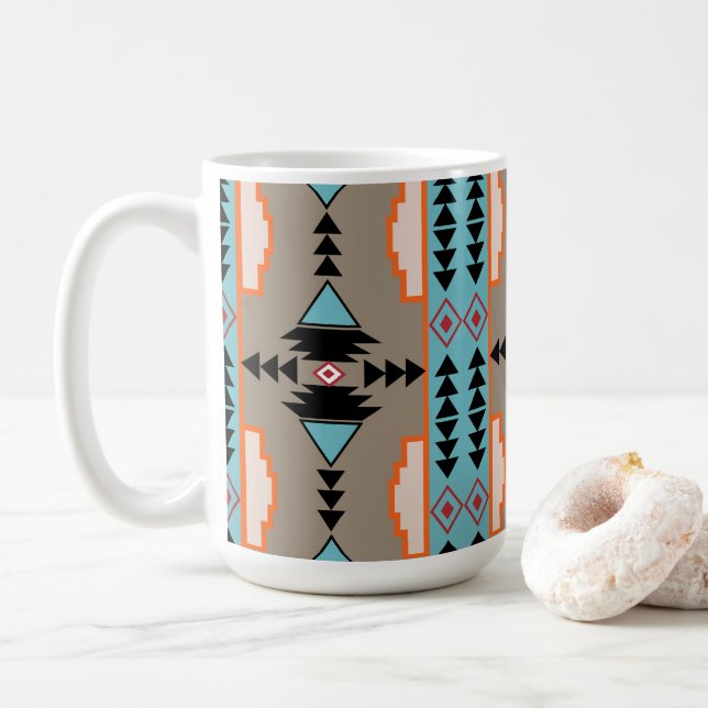 Aztec Tribal Geometric Kaffemugg (Med munk)