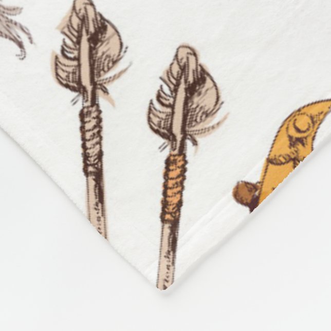 Aztec Tribal mönster hemdekanter Fleecefilt (Hörn)