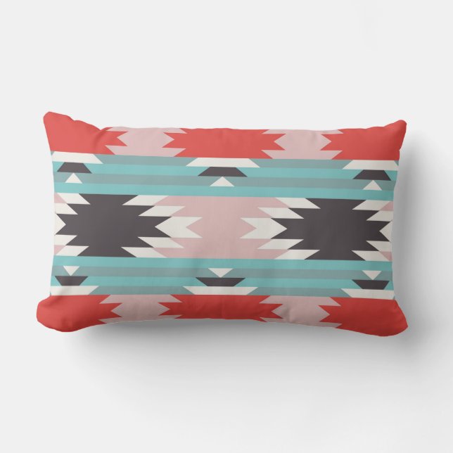 Aztec Tribal Mönster Native American Prints Lumbarkudde (Framsida)