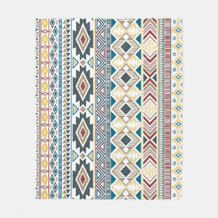 Aztec Tribal Motifs: Geometric Seamless Design Fleecefilt