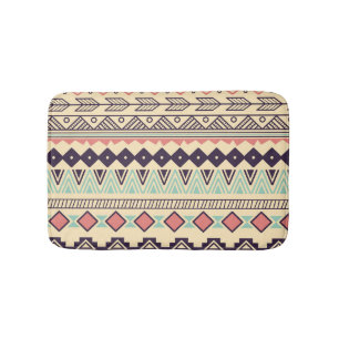 Aztec Tribal Rand: Vintage Illustration Badrumsmatta