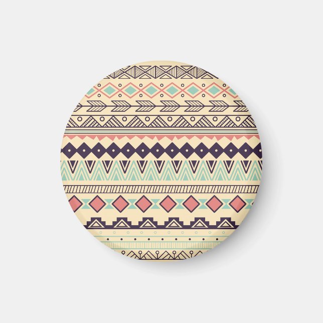 Aztec Tribal Rand: Vintage Illustration Magnet (Framsidan)