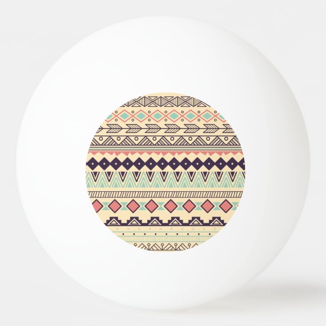 Aztec Tribal Rand: Vintage Illustration Pingisboll (Framsidan)