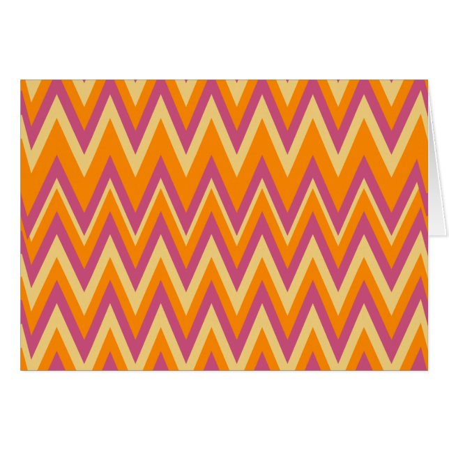 Aztec Tribal ZigZag Hälsningskort (Framsidan Horizontal)