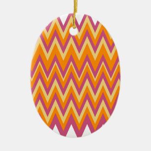 Aztec Tribal ZigZag Julgransprydnad Keramik