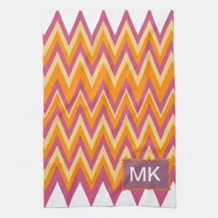 Aztec Tribal ZigZag Kökshandduk