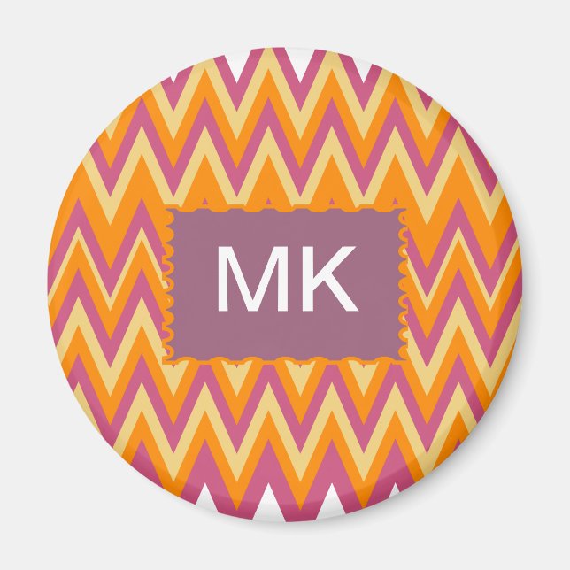 Aztec Tribal ZigZag Magnet (Framsidan)