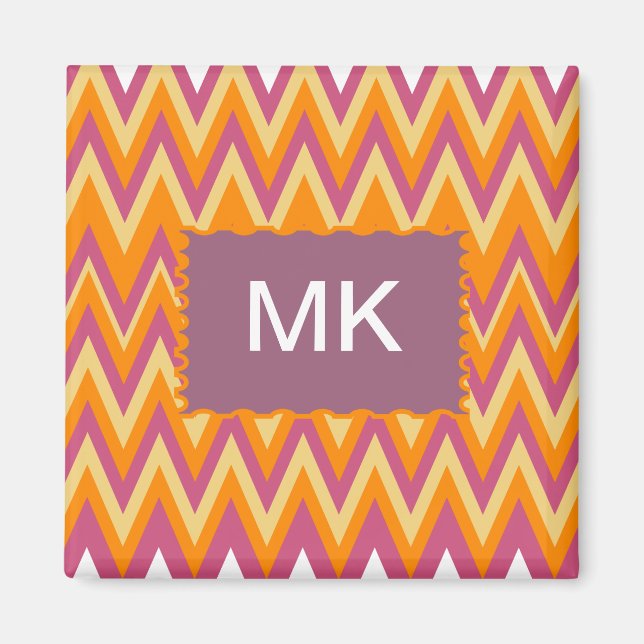 Aztec Tribal ZigZag Magnet (Framsidan)