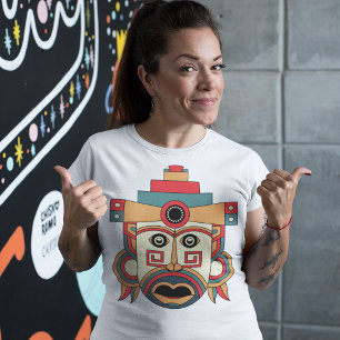 Aztec Tribe Mask T Shirt