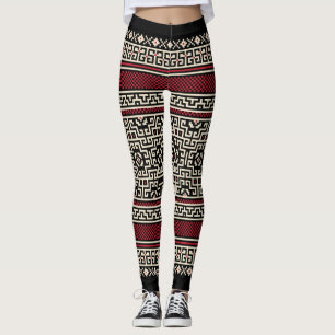 Aztec tryckkvinna damasker leggings