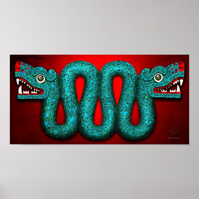 Aztec Turcos Mosaic-serpent Poster (Framsidan)