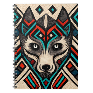 Aztec Varg Ansikte Anteckningsbok