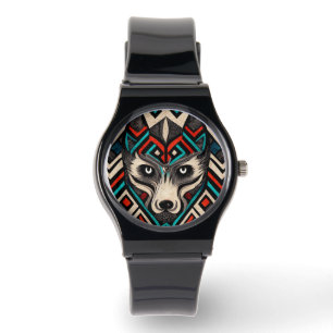 Aztec Varg Ansikte Armbandsur