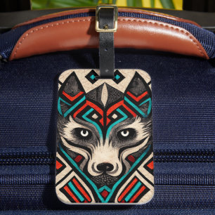 Aztec Varg Ansikte Bagagebricka