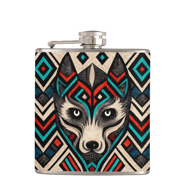 Aztec Varg Ansikte Fickplunta (Framsidan)