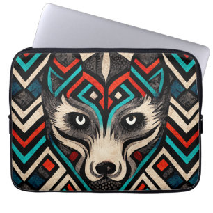 Aztec Varg Ansikte Laptop Fodral
