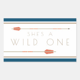 Aztec Vild 1 | Första födelsedag Rektangulärt Klistermärke