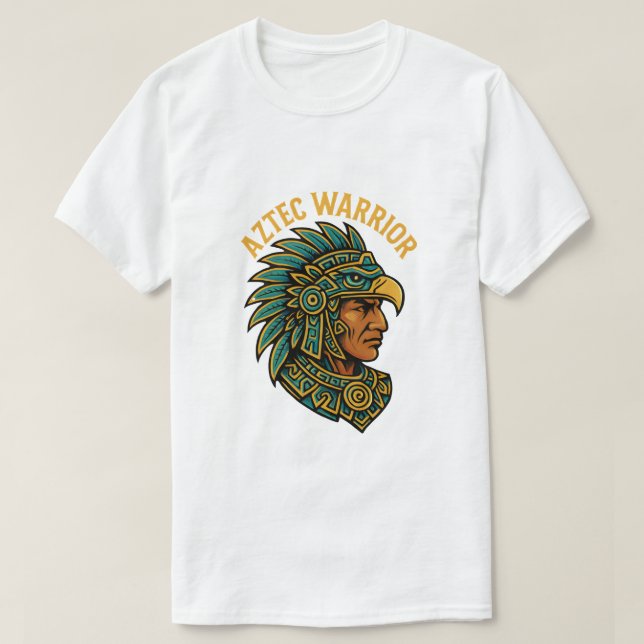 Aztec Warrior – Ancient Power & CourageT-Shirt T Shirt (Design framsida)