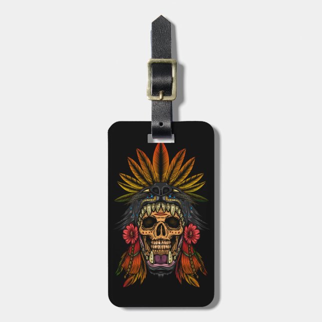 Aztec Warrior Bagagebricka (Vertikal Framsida)