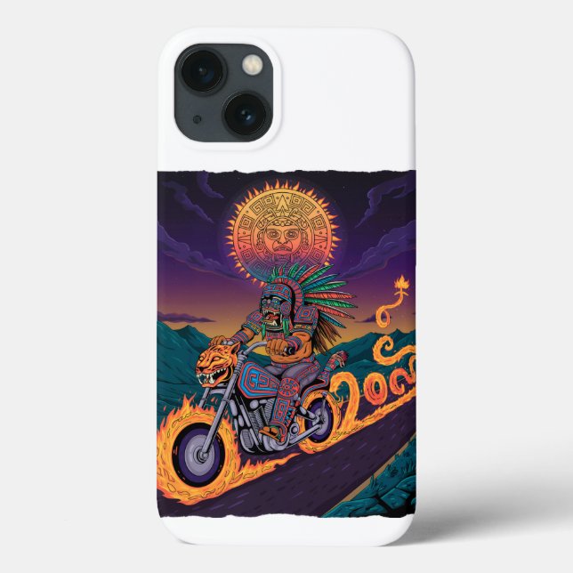 Aztec Warrior Biker | Brandtjänst och Jaguar (Baksida)