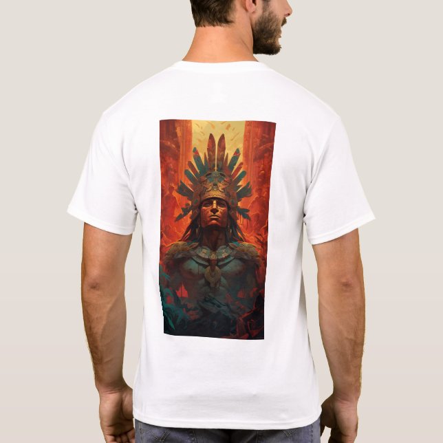 Aztec Warrior - Coola Aztec Culture T-Shirt (Baksida)