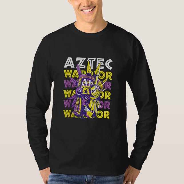 Aztec Warrior Culture Tradition Maya Inca Mayan T Shirt (Framsida)