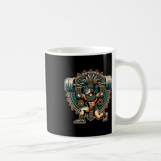 Aztec Warrior Gym Träning Bodybuilding Workout Kaffemugg (Höger)