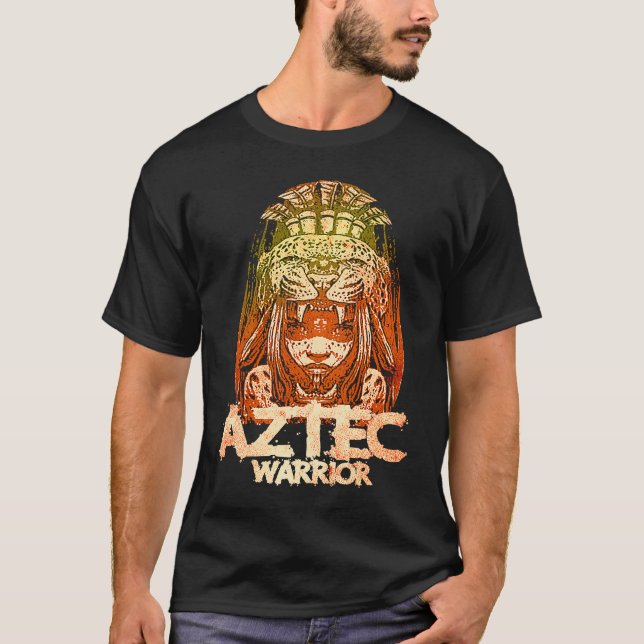 Aztec Warrior Kung Mexiko Native Aztec Mayas 1 T Shirt (Framsida)