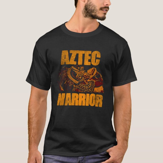 Aztec Warrior Kung Mexiko Native Aztec Mayas 3 T Shirt (Framsida)